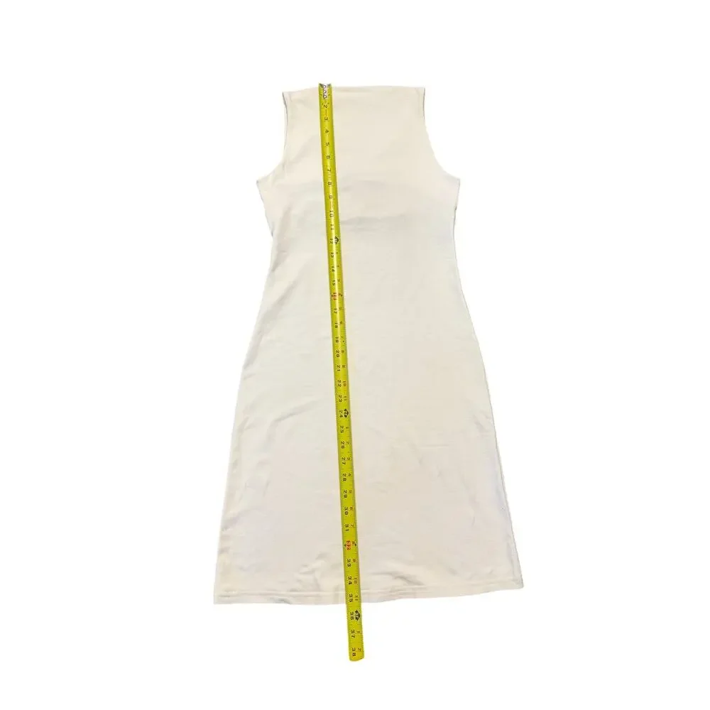 Susana Monaco Womens Sleeveless V Neck Body Con Dress while ivory Size Small